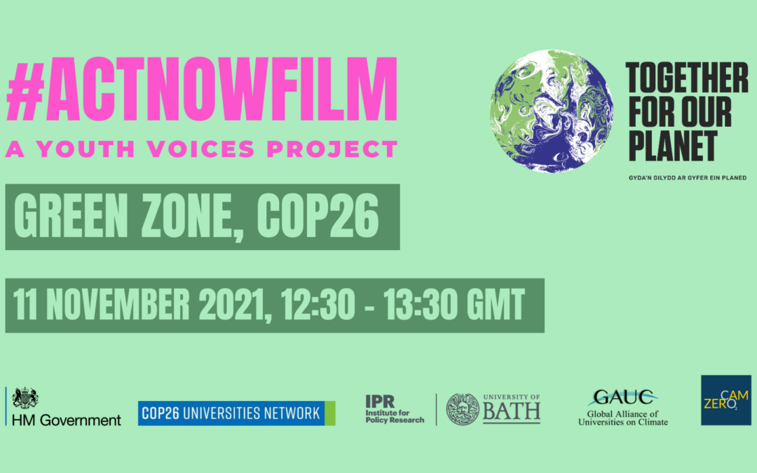 ActNowFilm to showcase at COP26